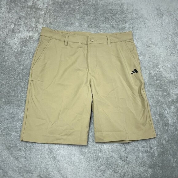 Adidas Mens Beige Golf Shorts Size 32  Recycled Polyester a1301 - Picture 1 of 6